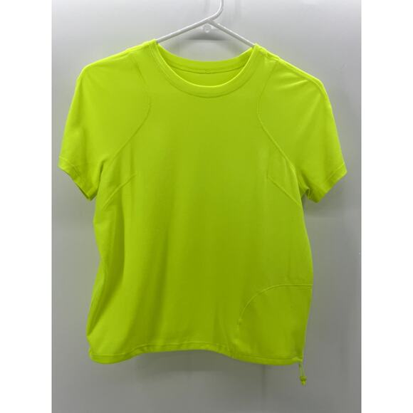 Lululemon Lightweight Cinch Hem Hiking Tee Yellow Size 6 - Picture 1 of 4